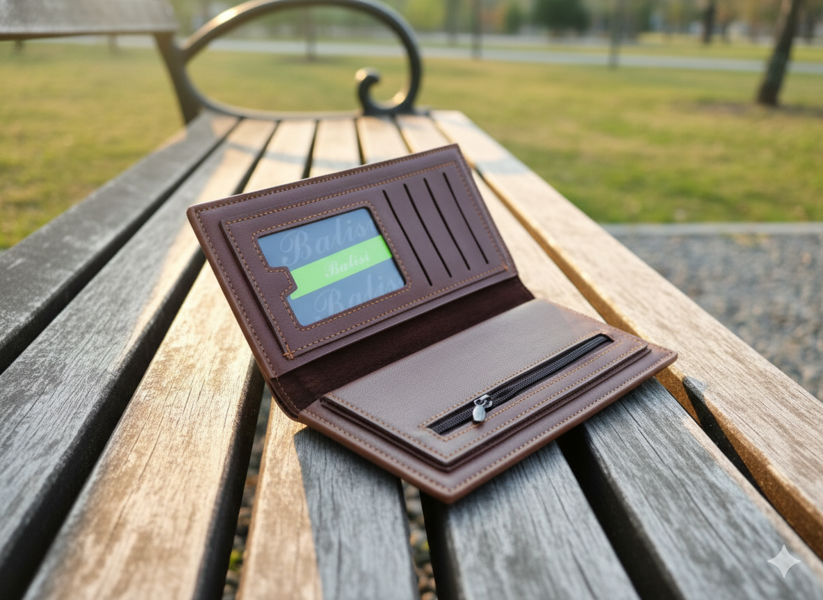 Men’s Balisi Style Brown Leather Wallet