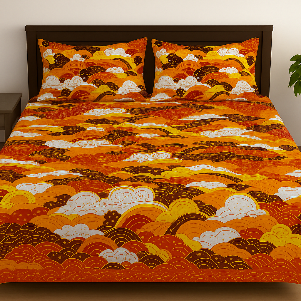 Abstract-Dk-T005 Double Bedsheets