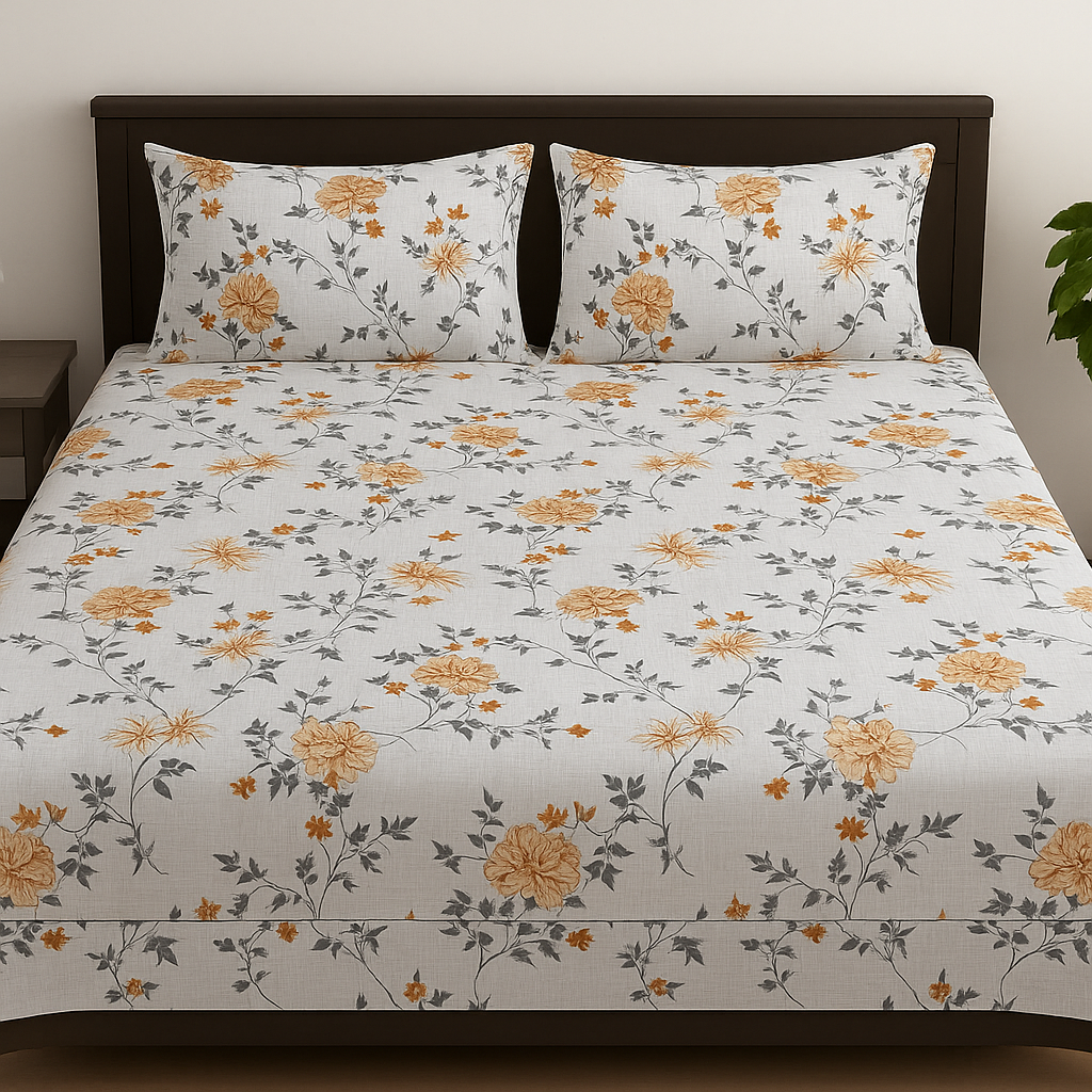 Floral-CD-T018 Double bedsheet