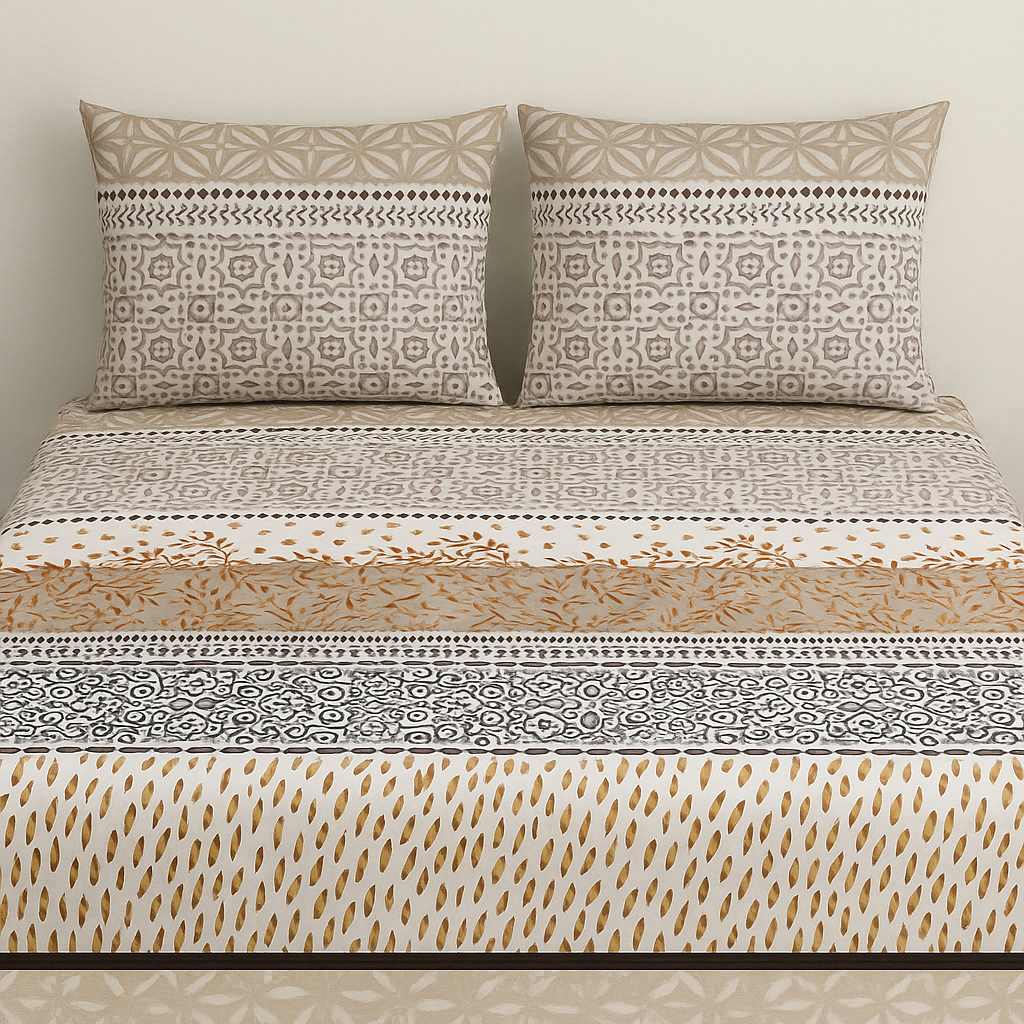 Geometric-CS-T013 Double bedsheet