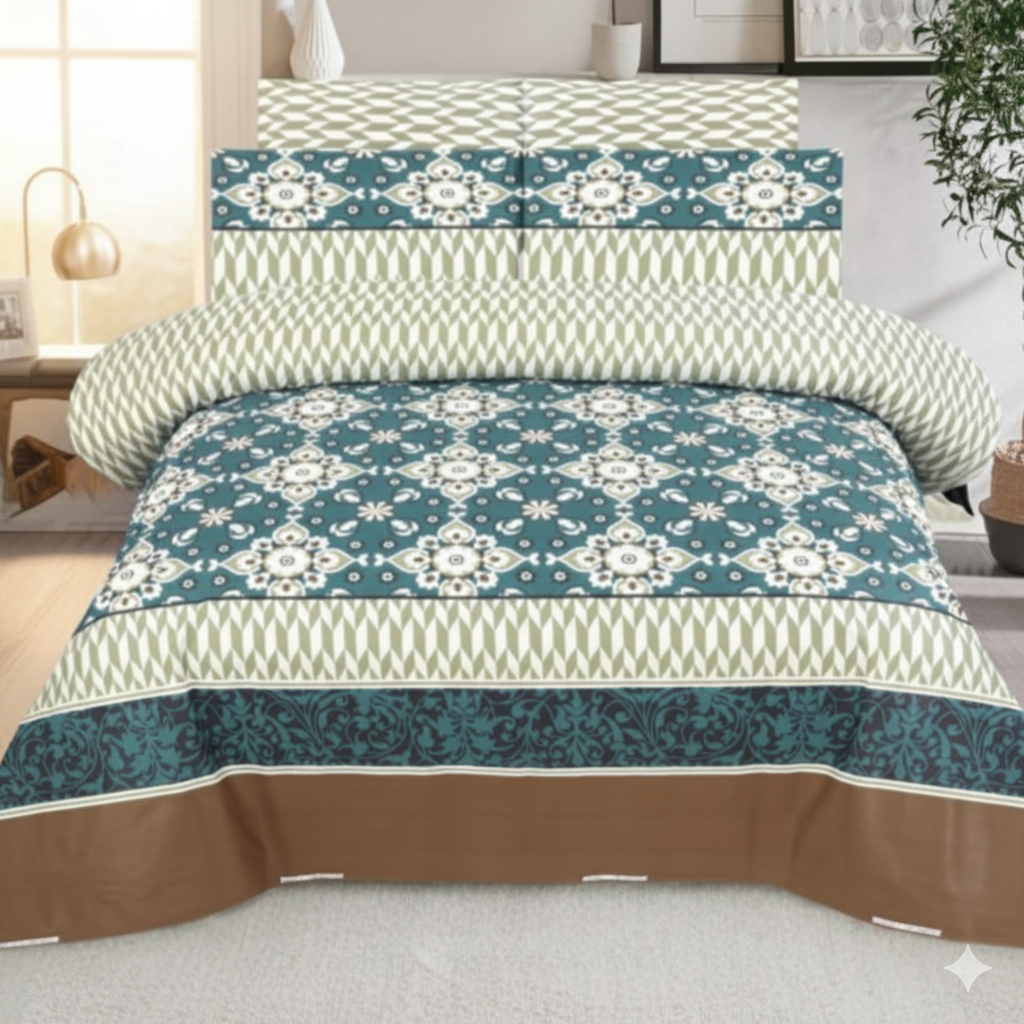 Geometric Cotton Bedsheet Set Geometric-CB-T027