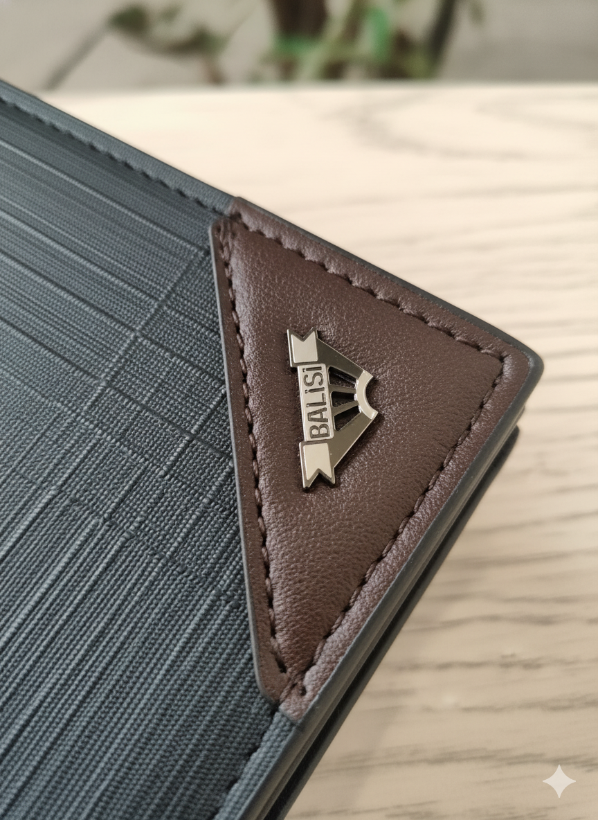 Men’s Balisi Signature Black Leather Wallet