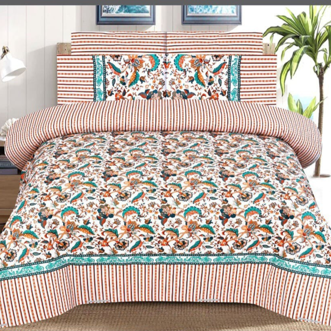 Abstract Cotton Bedsheet Set Abstract-CB-T028