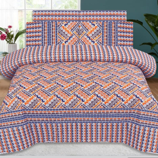 Geometric Cotton Bedsheet Geometric-CB-T029