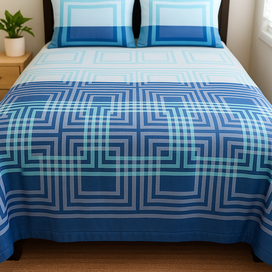 Premium Cotton Bedsheet Set Geometric-CB-TO14