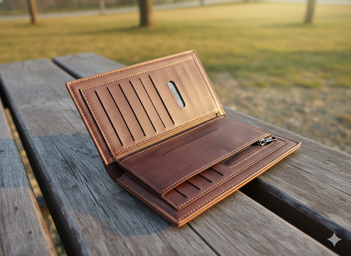 Men’s Balisi Style Brown Leather Wallet