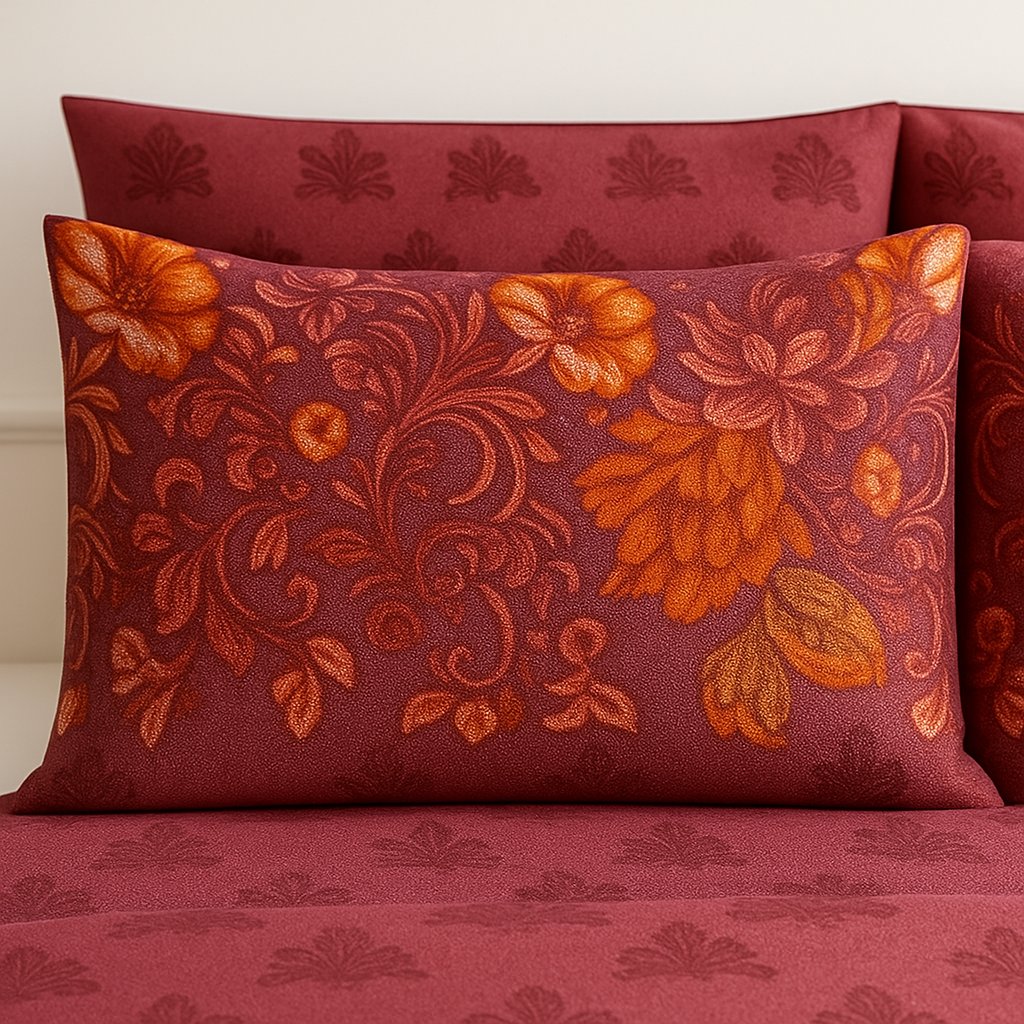 Floral Cotton Satin Bedsheet Set Floral-CB-T024