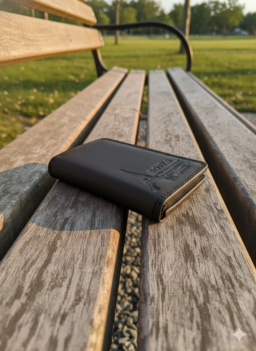 Men’s BOVI’S Black Leather Wallet