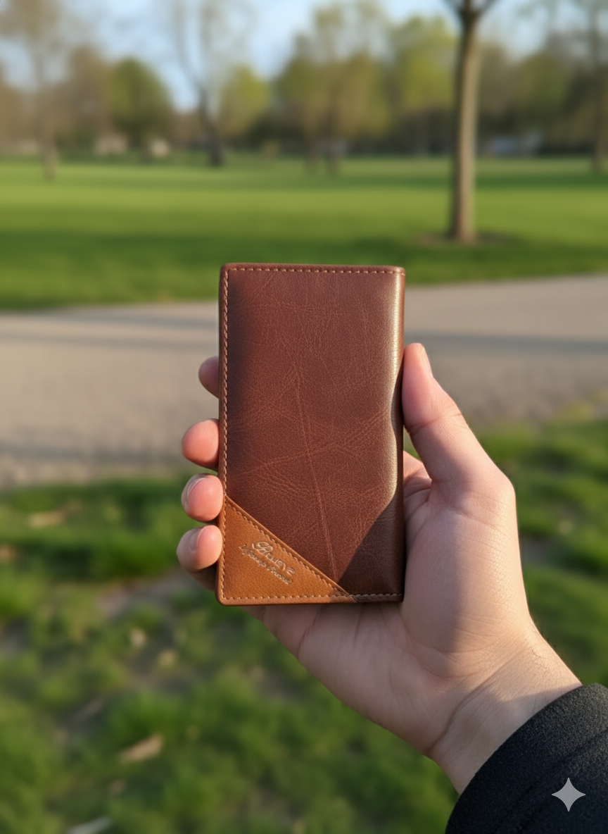 Men’s Two-Tone Handcrafted Leather Wallet