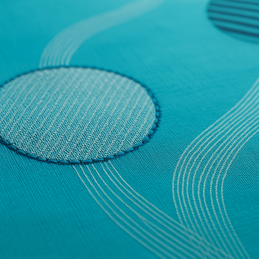 Close-up of a textured blue surface with circular patterns