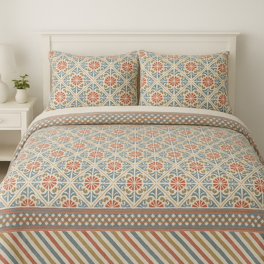 Floral-DK-001 Double Bedsheet