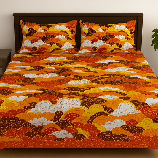 Abstract-Dk-T005 Double Bedsheets