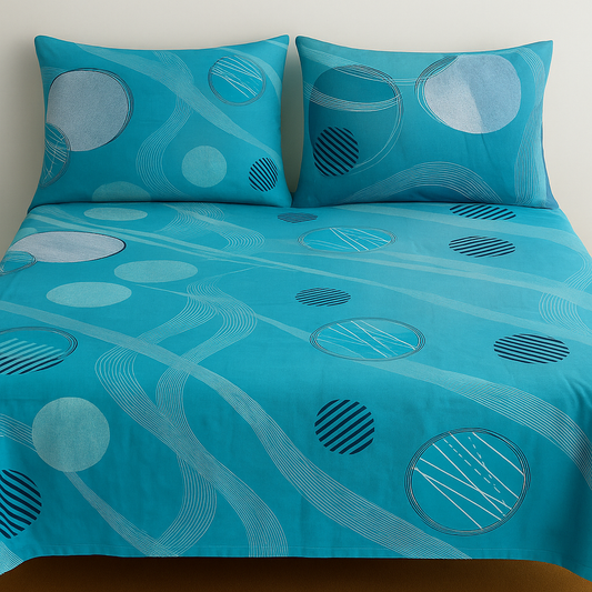 Geometric-CS-T014 Double bedsheet