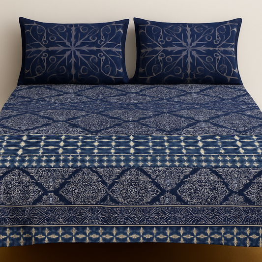 Geometric-CB-T009 Double bedsheet