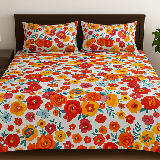 Floral-CD-T017 Double bedsheet
