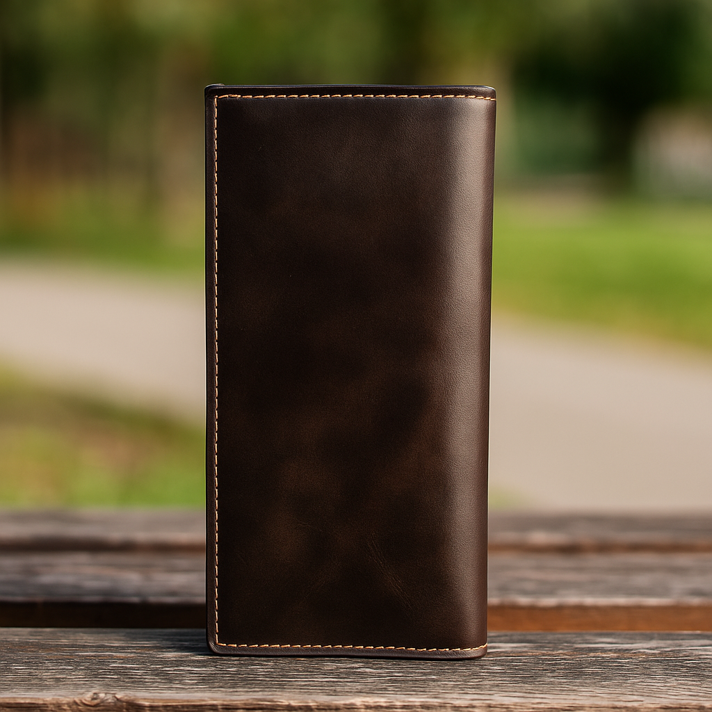 Men’s Balisi Dual-Piece Dark Coffee Leather Wallet Set
