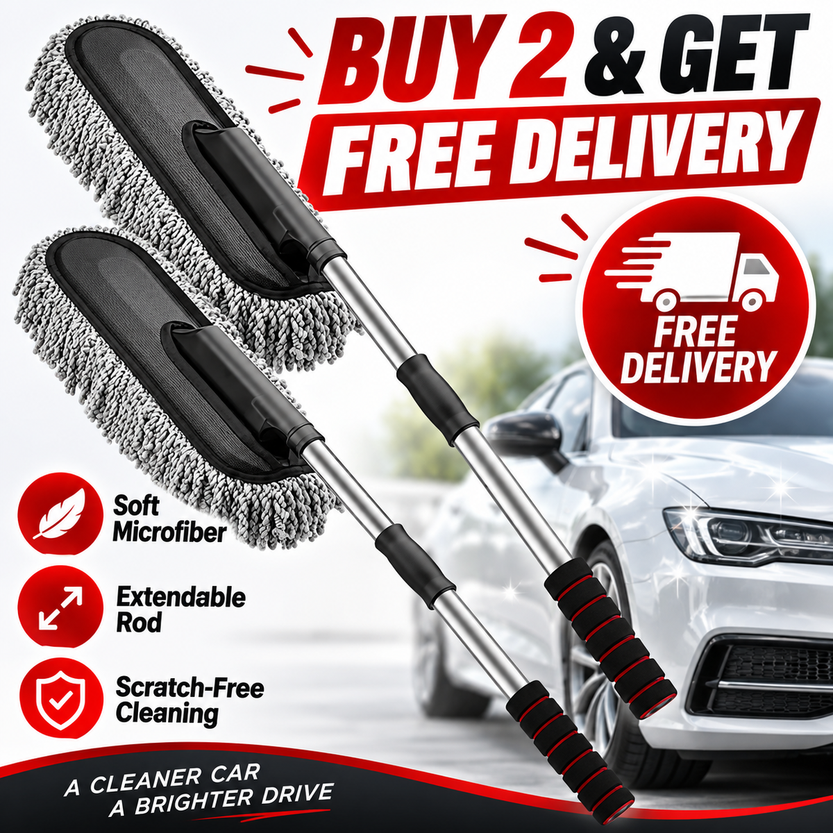 Microfiber Car Duster – Scratch-Free Cleaner