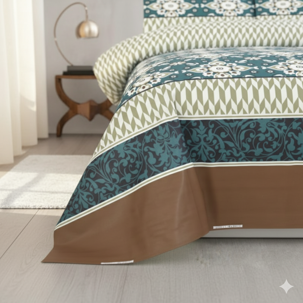 Geometric Cotton Bedsheet Set Geometric-CB-T027