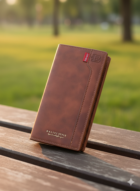 Men’s Balisi Style Brown Leather Wallet