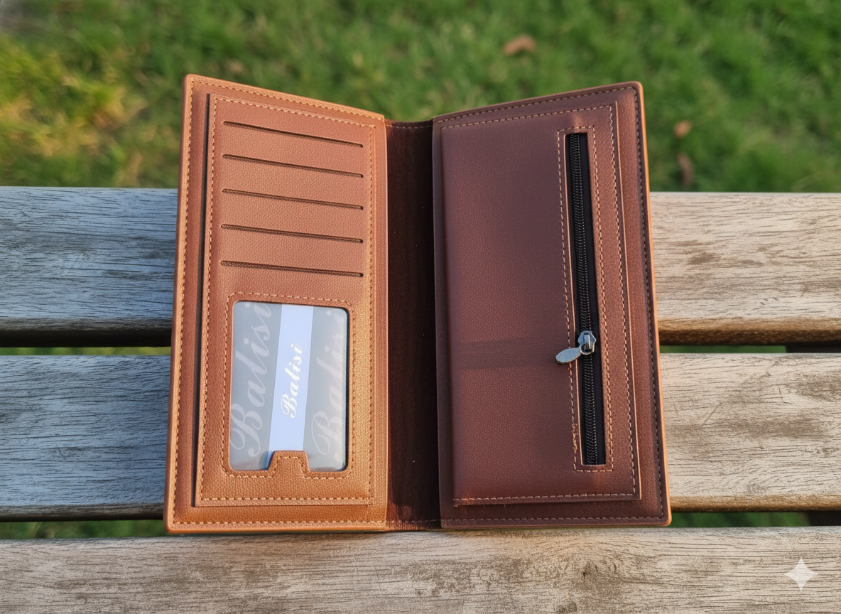 Men’s Balisi Style Brown Leather Wallet