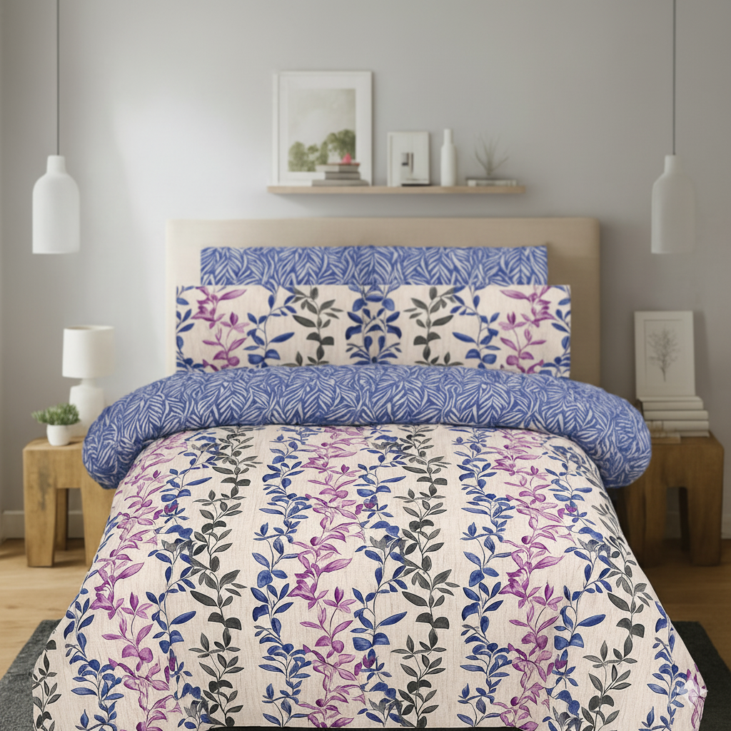 Floral Cotton Bedsheet Set Floral-CB-T026