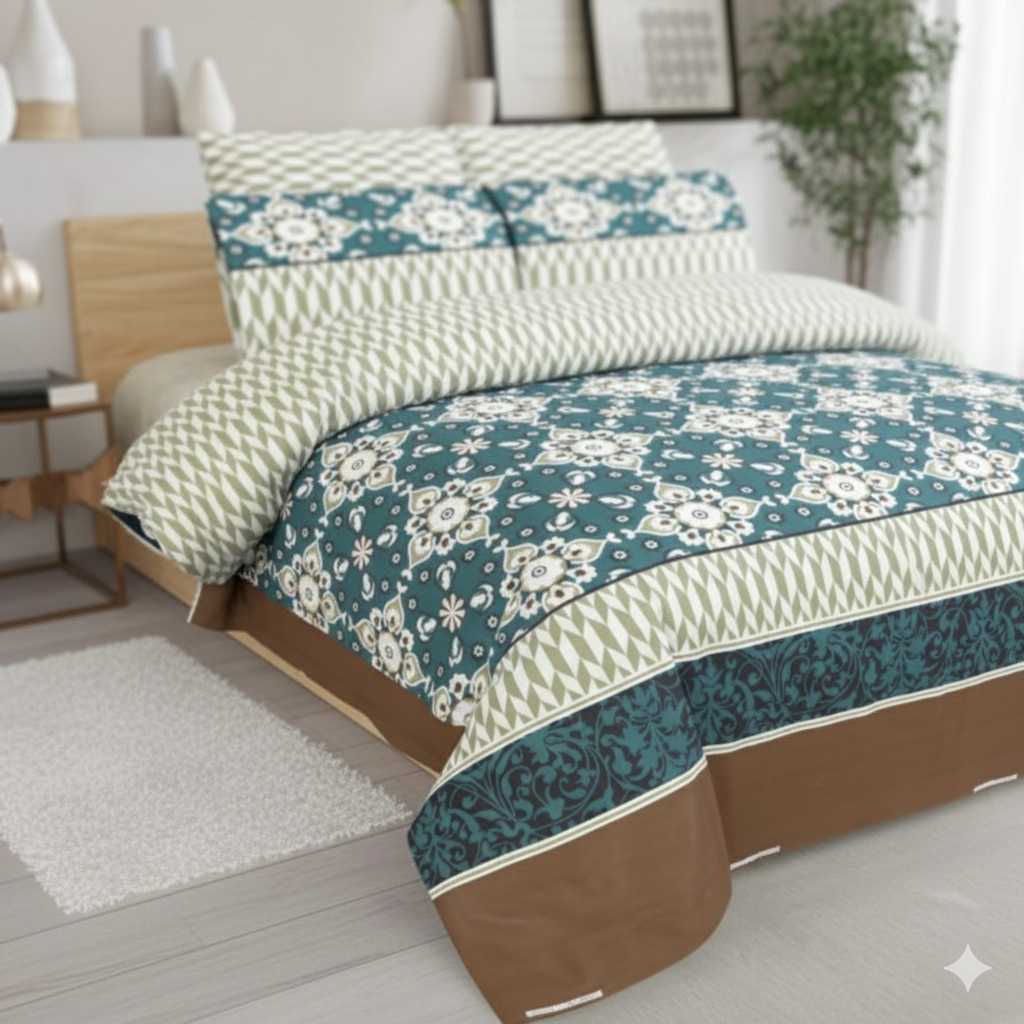 Geometric Cotton Bedsheet Set Geometric-CB-T027