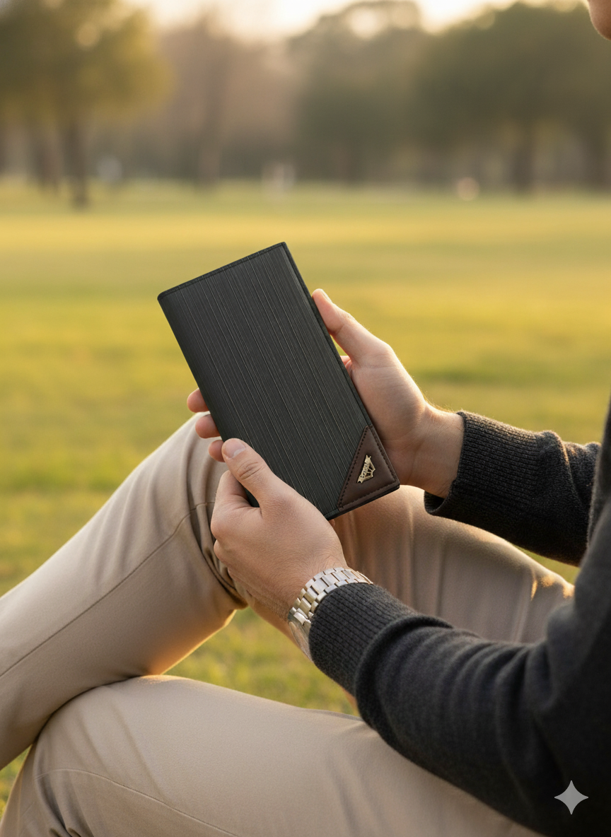 Men’s Balisi Signature Black Leather Wallet