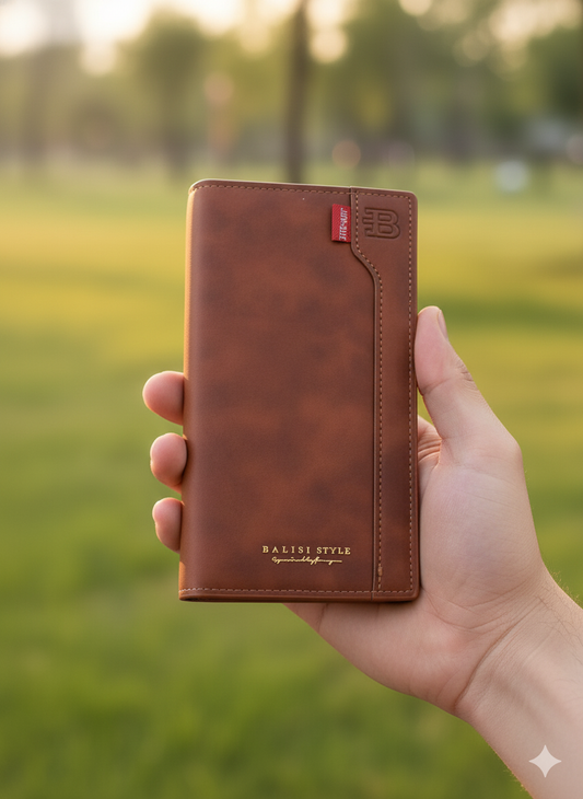 Men’s Balisi Style Brown Leather Wallet