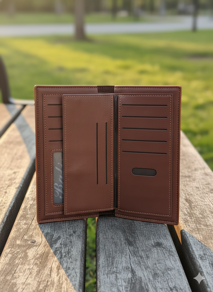 Men’s Balisi Style Brown Leather Wallet