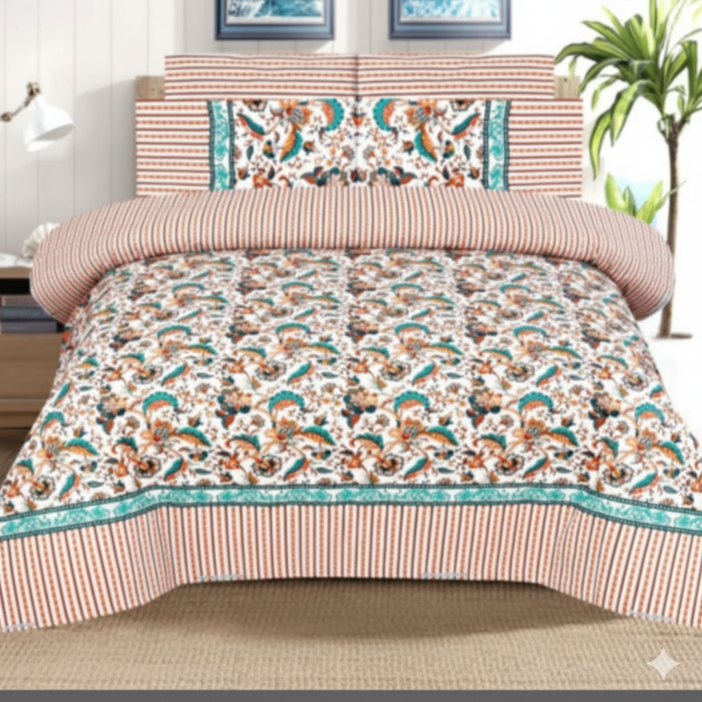 Abstract Cotton Bedsheet Set Abstract-CB-T028