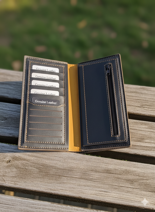 Men’s Balisi Dual-Piece Brown Leather Wallet Set