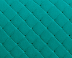 Teal quilted fabric texture