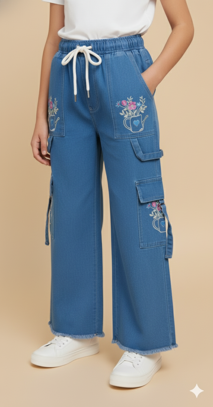 Girl Denim Jean light Blue GFJ-T008