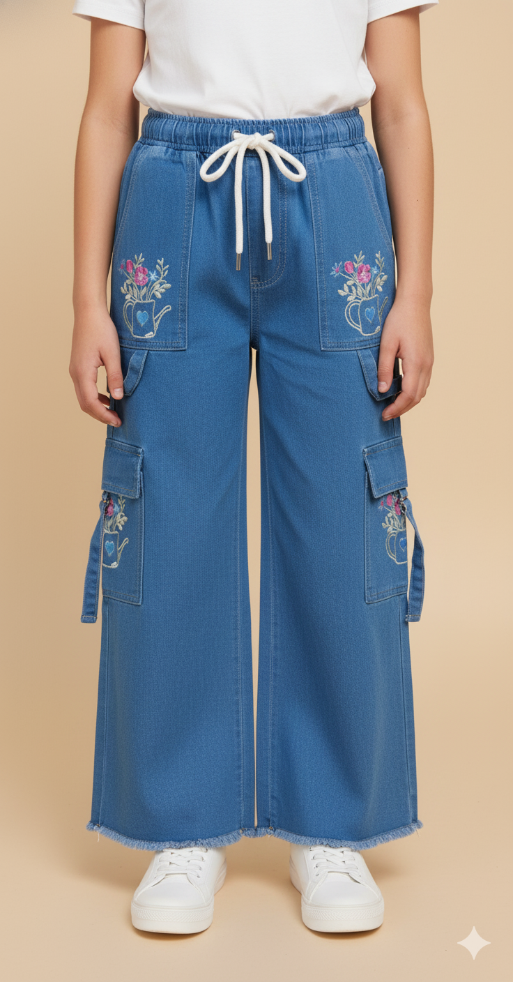 Girl Denim Jean light Blue GFJ-T008