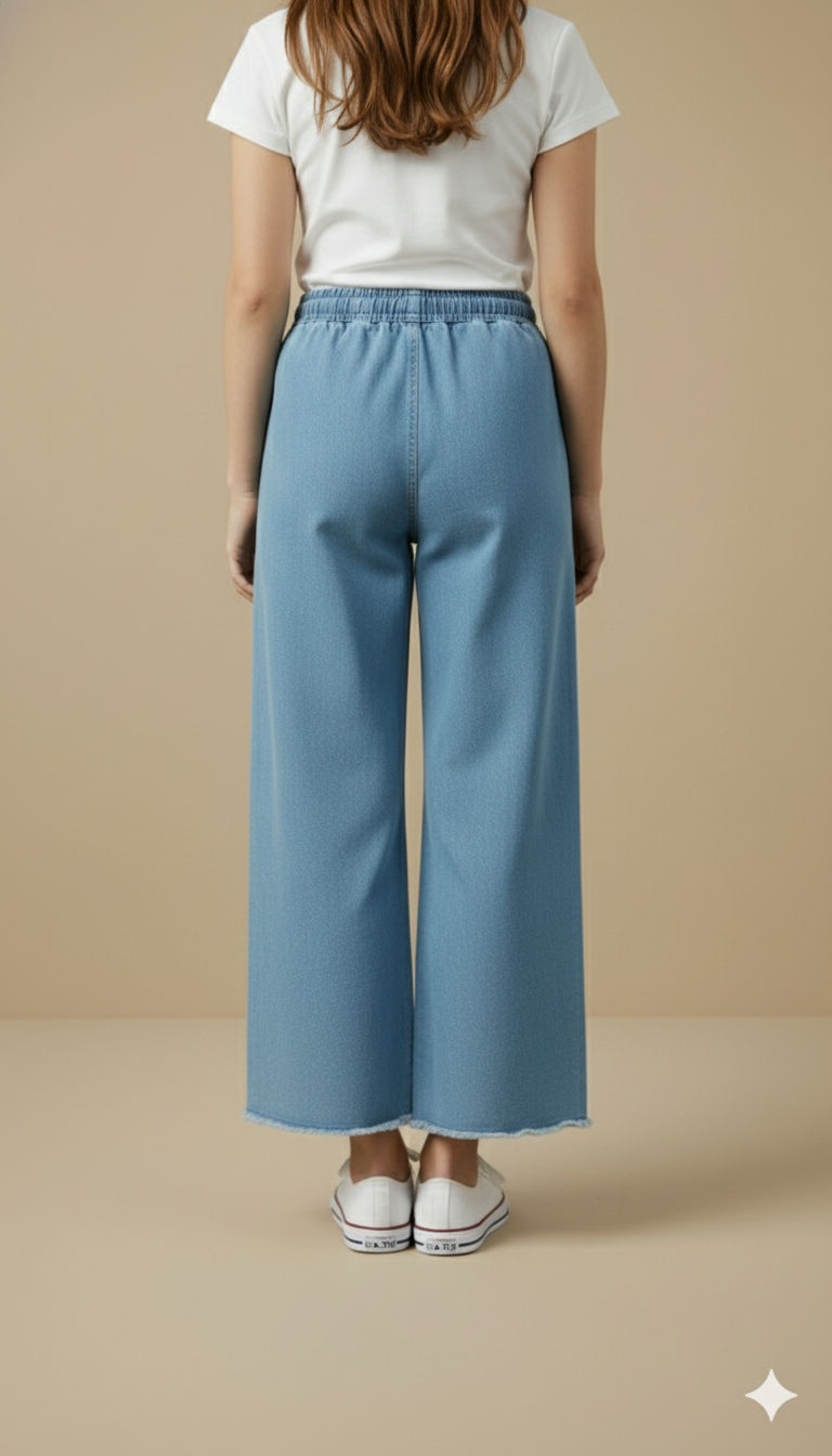 Girl Embroidered Denim Jean light Blue GFJ-T011